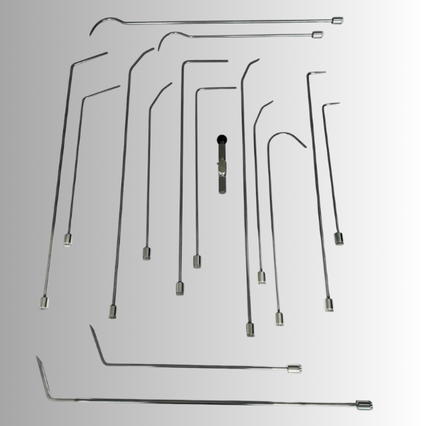 16-Piece Custom Paintless Dent Repair Rod Set - Quick Release - PDRequipment.com