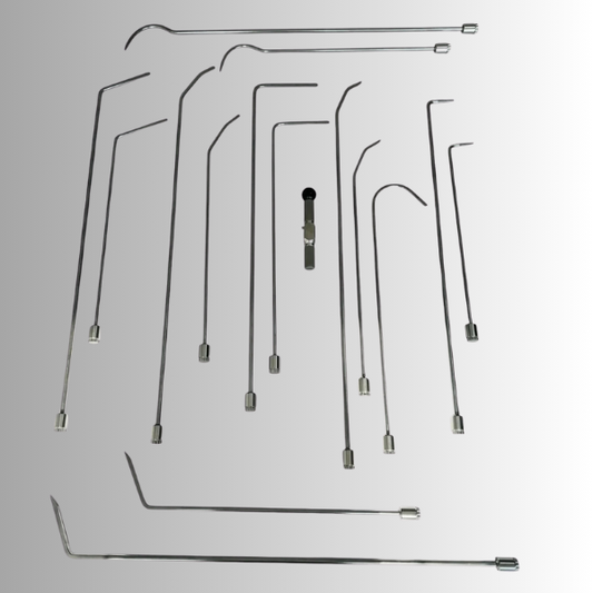 16-Piece Custom Paintless Dent Repair Rod Set - Quick Release - PDRequipment.com