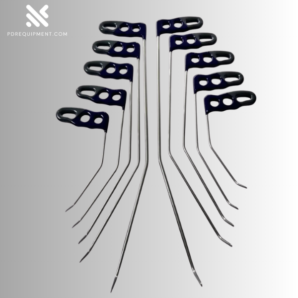 Samurai Paintless Dent Repair 3 Curved, Round Tip, 10 Piece Set - PDRequipment.com