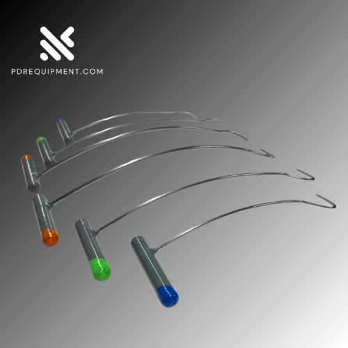 6-Piece Sharp Tip C-Bend Left & Right Steel PDR Tools – Paintless Dent Repair Rods