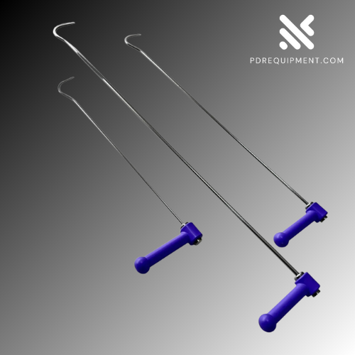 3-Piece 360° Rotating Paintless Dent Repair Rod Set – Hardened Steel Tools