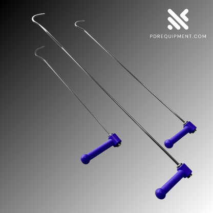 3-Piece 360° Rotating Paintless Dent Repair Rod Set – Hardened Steel Tools