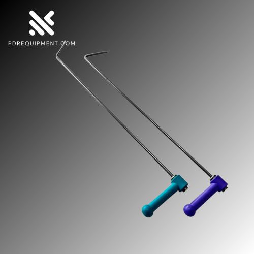 2-Piece 360° Rotating Special Bend Paintless Dent Repair Rod Set – Hardened Steel Tools