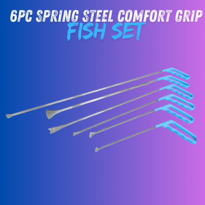 6pc Spring Steel Comfort Grip Fish Set