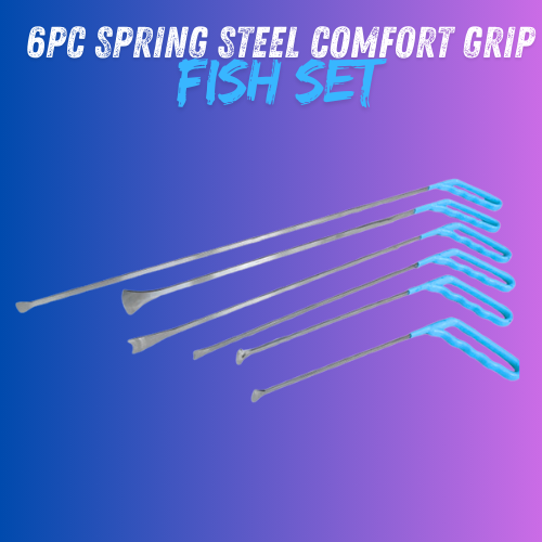 6pc Spring Steel Comfort Grip Fish Set