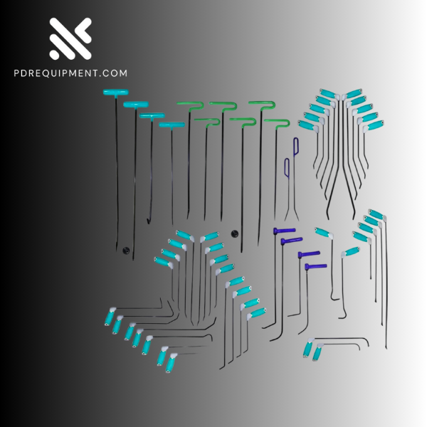 The Protea 55 Pcs Paintless Dent Repair (PDR) Tools - 4 Pcs 360° Rotatable Dent Removal Rods - PDRequipment.com