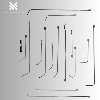 16-Piece Custom Paintless Dent Repair Rod Set - Quick Release - PDRequipment.com