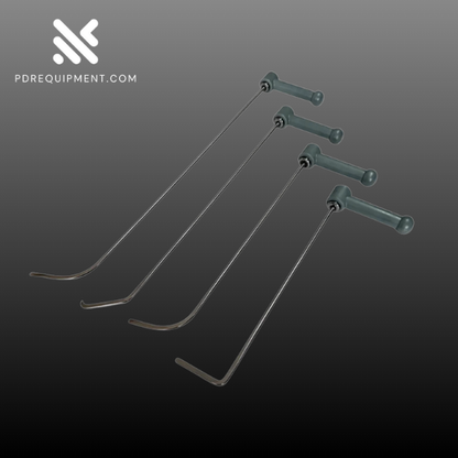 The Johnson 4-Piece 360° Rotating Paintless Dent Repair Rod Set – 8mm Hardened Steel Tools - PDRequipment.com