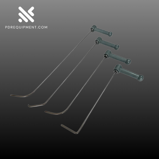The Johnson 4-Piece 360° Rotating Paintless Dent Repair Rod Set – 8mm Hardened Steel Tools - PDRequipment.com