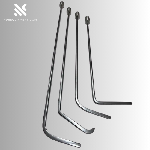 360° Rotatable 4-Piece Steel Dent Repair Rods (45cm, 55cm, 60cm, 70cm) - PDR Equipment International