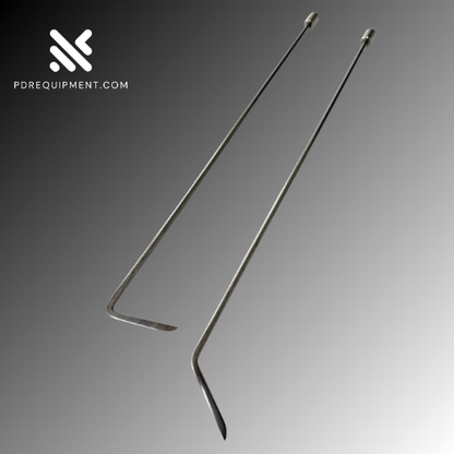 2-Piece Paintless Dent Repair Rods – 10mm x 70cm | Dual Bend, Hardened Steel