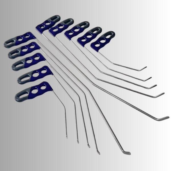 Samurai Paintless Dent Repair 3 Curved, Round Tip, 10 Piece Set - PDRequipment.com