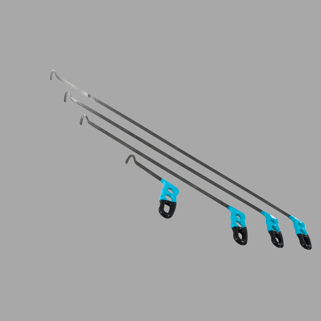 C Edition 4-Piece Whale-Tail Rod Set – Question Mark Curved Tip, 35mm Head for Tight Access - PDRequipment.com