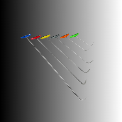 West Coast Edition 6-Piece Sharp Tip Single Bend White Steel PDR Tools - PDRequipment.com