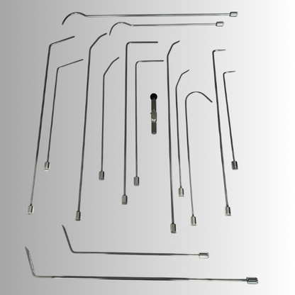 16-Piece Custom Paintless Dent Repair Rod Set - Quick Release - PDRequipment.com