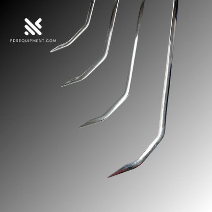 360° Rotatable 4-Piece Double-Curved Steel Dent Repair Rods (45cm, 60cm, 75cm, 90cm)