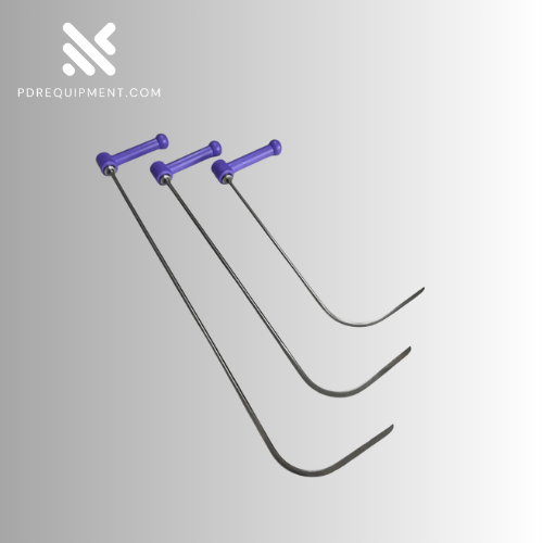 3-Piece 360° Rotating Paintless Dent Repair Rod Set – Hardened Steel Construction