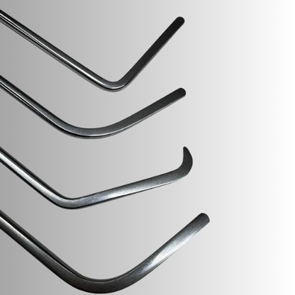 360° Rotatable 4-Piece Steel Dent Repair Rods (45cm, 55cm, 60cm, 70cm) - PDR Equipment International