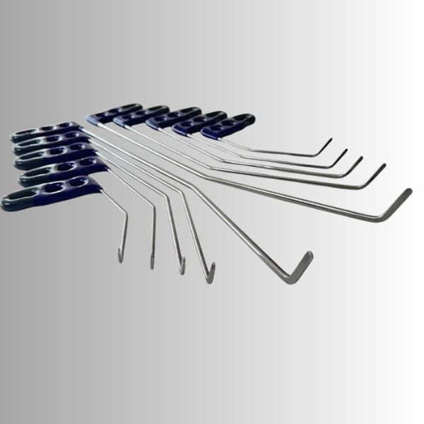 Samurai Paintless Dent Repair 3 Curved, Round Tip, 10 Piece Set - PDRequipment.com