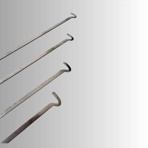 4-Piece 360° Rotating Whale Tail PDR Tool Set – Steel, Curved Tip, 3mm x 10mm (30–90 cm) - PDR Equipment International