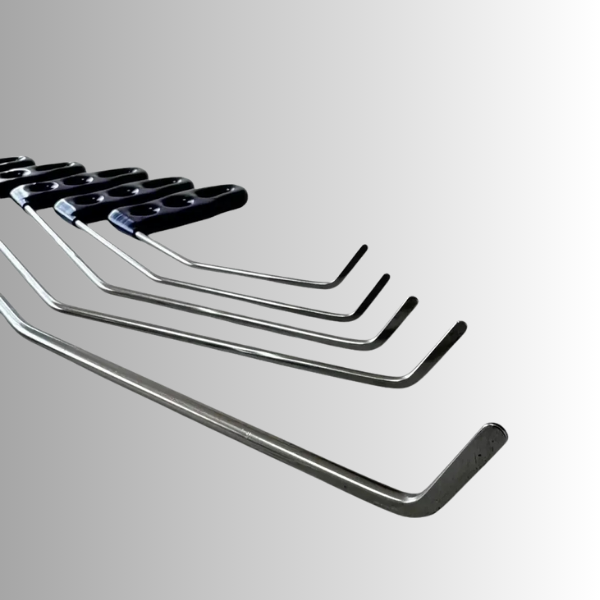 Samurai Paintless Dent Repair 3 Curved, Round Tip, 10 Piece Set - PDRequipment.com