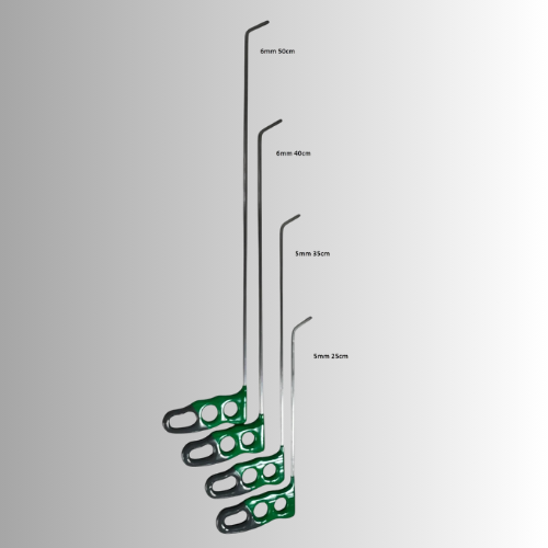 55-Piece Premium PDR Rod Set – Handmade, 360° Rotating Handles, 45+ HRC - PDR Equipment International