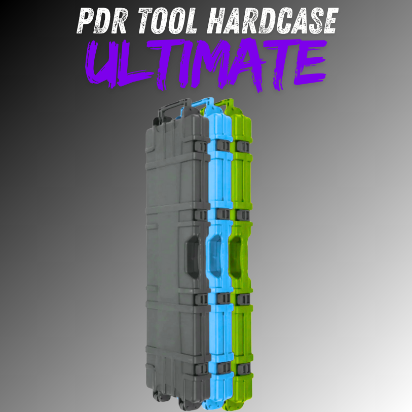 Heavy-Duty PDR Tool Carrying Case – 120x31x11 cm Black Wheeled Plastic Box with Foam Interior