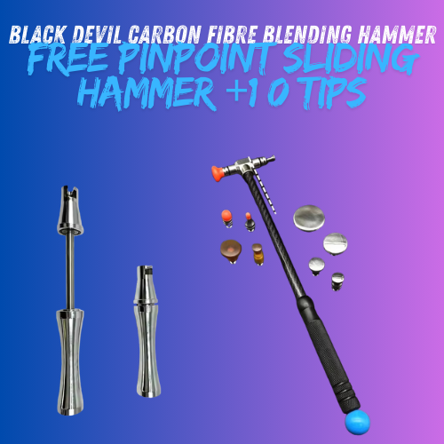 Black Devil Carbon Fibre Blending Hammer + 10 Tips + Pinpoint Slide Hammer
